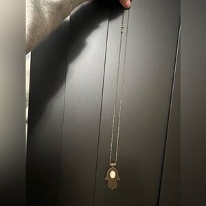 Gold Hamsa Pendant Necklace